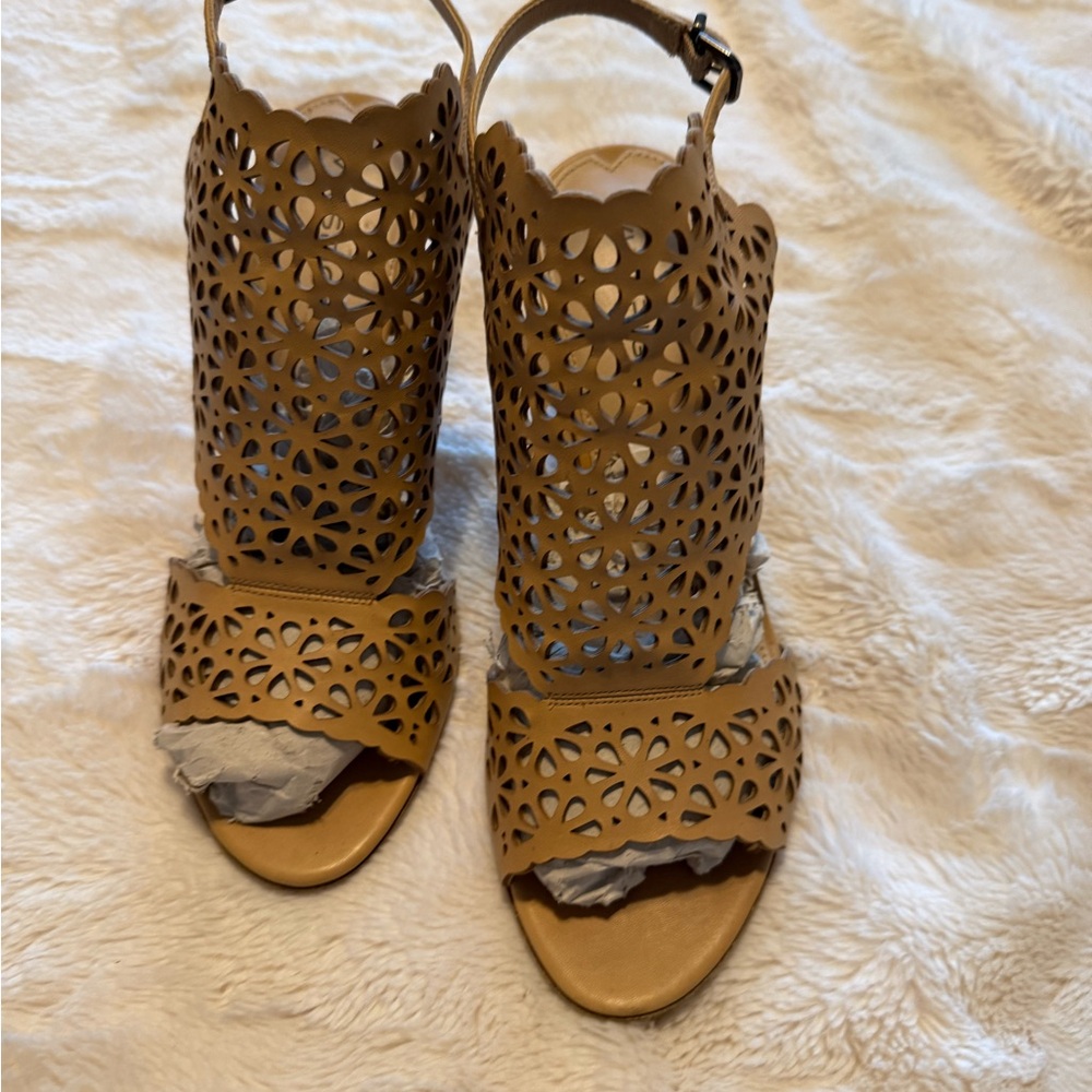 Via Spiga Brown Cut-Out Heels